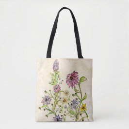 トートバッグのワイルドフラワーの花々 トートバッグ