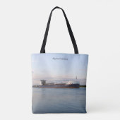 トートバッグの上にアルゴマのコンベア トートバッグ (裏面)