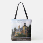 トートバッグの上にOntonagonライトハウス トートバッグ (裏面)