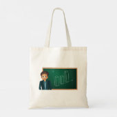 トートバッグを提示するビジネスマン トートバッグ (裏面)