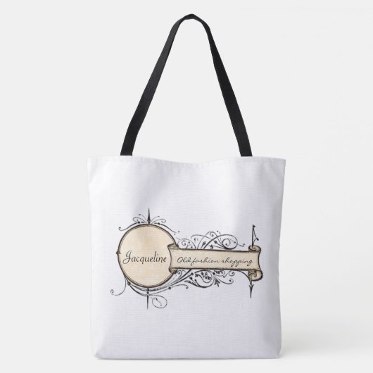 トートバッグオールドファッションショッピングヴィンテージ トートバッグ (裏面)