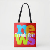 トートバッグカラフルニュース高速移動抱き枕大 トートバッグ (正面)