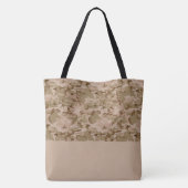 トートバッグデザート迷彩柄大/小 トートバッグ (裏面)