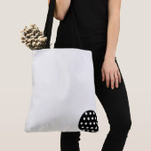 トートバッグブラック&ホワイトドット トートバッグ (クローズアップ)