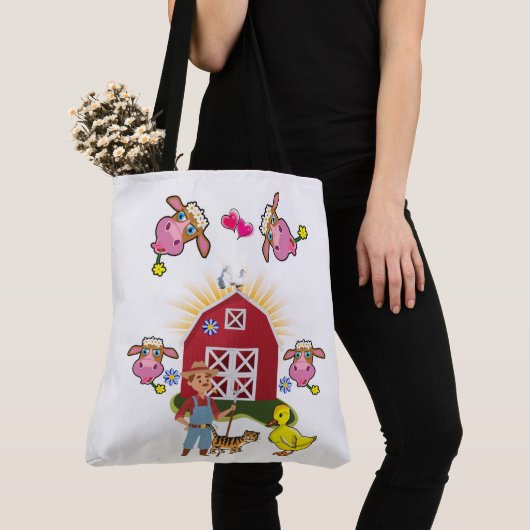 トートバッグホワイトカントリーファーム トートバッグ (クローズアップ)