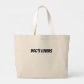 トートバッグ犬の女性愛好家 ラージトートバッグ (裏面)