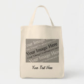 トートバッグ用のカスタム画像とテキストテンプレート トートバッグ (正面)