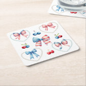 トートバッグ スクエアペーパーコースター (アングル)