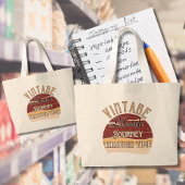 トートバッグ「ヴィンテージライフスタイルの旅は時間を経て」 ラージトートバッグ