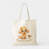 トートバッグ(可愛いRungji Poodle) トートバッグ (裏面)