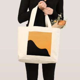トートバッグ 日没の山のシルエット おでかけバッグ