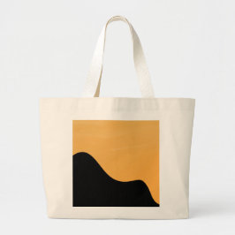 トートバッグ 日没の山のシルエット おでかけバッグ