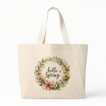 トートバッグ - 春の花輪トートバッグ
