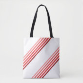 トートバッグ(ao) – 赤い対角線の色ストライプ色 トートバッグ (正面)