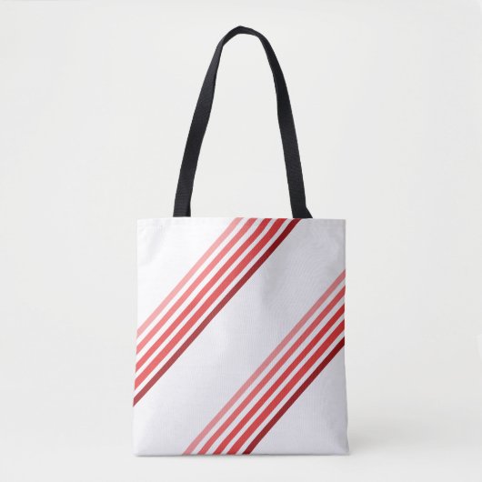 トートバッグ(ao) – 赤い対角線の色ストライプ色 トートバッグ (正面)