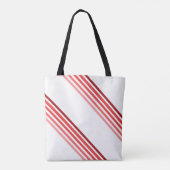 トートバッグ(ao) – 赤い対角線の色ストライプ色 トートバッグ (裏面)