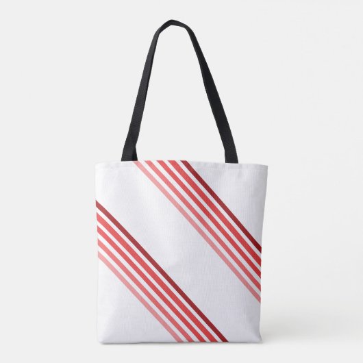 トートバッグ(ao) – 赤い対角線の色ストライプ色 トートバッグ (裏面)