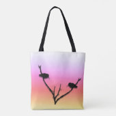 トートバッグ(ao) - Hummingbirds on Bare Tree Branch トートバッグ (裏面)
