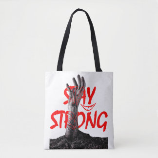 トートバッグ:Stay Strong モチベーション・クオート デザイン トートバッグ