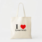 トートバッグIハート-カスタム文字(イメージを追加) トートバッグ (正面)