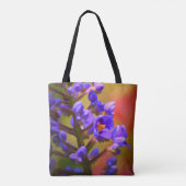 トートバパーソナライズされたッグ – 紫色の花 トートバッグ (裏面)