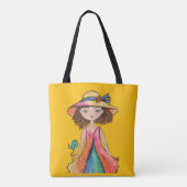 トートバユニークッグ – メお洒落ス&フローラデザイン トートバッグ (裏面)