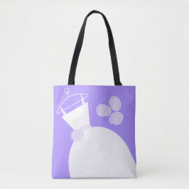 トートバ結婚ッグの上のガウン・パープル トートバッグ