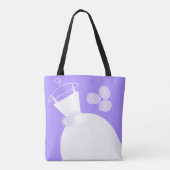 トートバ結婚ッグの上のガウン・パープル トートバッグ (裏面)