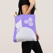 トートバ結婚ッグの上のガウン・パープル トートバッグ (クローズアップ)