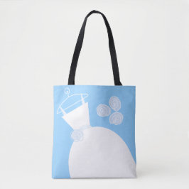 トートバ結婚ッグ全体のガウン・ブルー トートバッグ