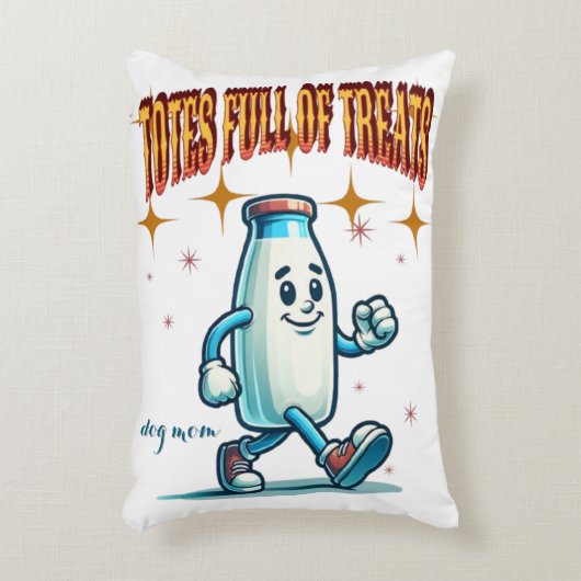 トートフル・オブ・トリート – おもしろい犬引用文装飾用クッション アクセントクッション (正面(垂直))