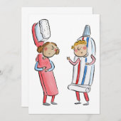 トートブラシ及び歯磨き 招待状 (正面/裏面)