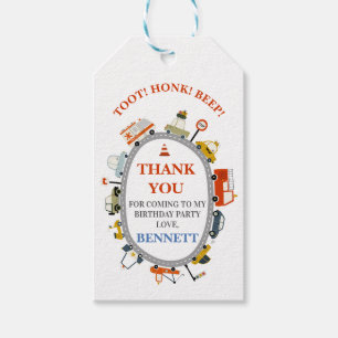 トートホンモダンクビープ車の輸送第1の誕生日 ギフトタグ