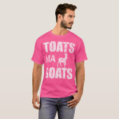 トートマヤギおもしろいアツ動揺して動物 Tシャツ (正面フル)