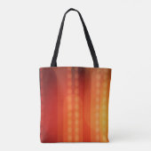 トート上の電気オレンジ色の垂直ドット トートバッグ (裏面)