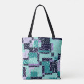 トート又はグリーンとパープルを有するクロス体バッグ トートバッグ (裏面)