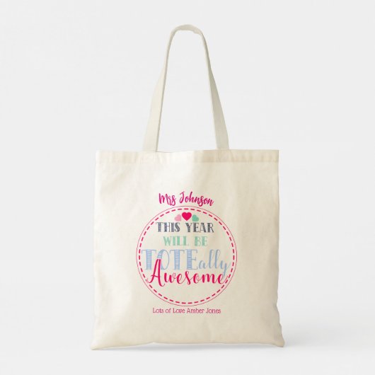 トート同盟国の素晴らしい先生の引用文です トートバッグ (裏面)