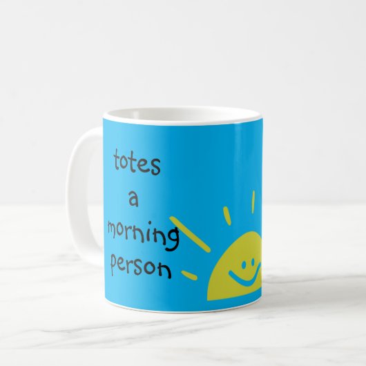 トート朝の人は朝が大好き コーヒーマグカップ (正面左)