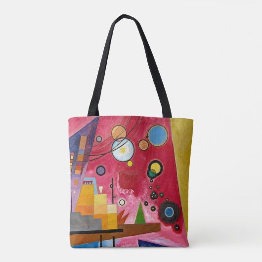 トート- "ヘビーレッド" -抽象芸術アートイメージ – Kandinsky トートバッグ (裏面)
