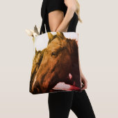 トート-赤い馬 トートバッグ (クローズアップ)