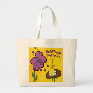 トート- Snackin'フラワーズ – Buellton.Art ラージトートバッグ