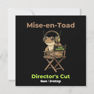 トード監督の傑作「Mise-en-Toad Director’s Cut」映画パロディ・トードアート 招待状
