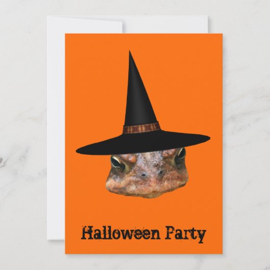 トード顔ウィッチハッハロウィーン招待状 招待状 (正面)