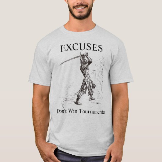 トーナメントで勝つのは言い訳じゃない Tシャツ (正面)
