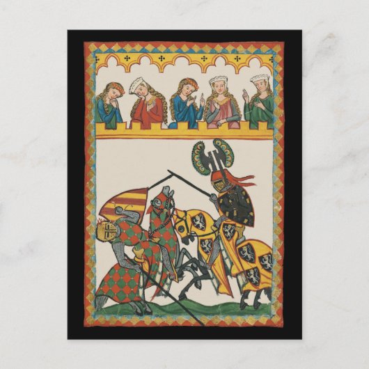 トーナメントで騎士を務める ポストカード (正面)