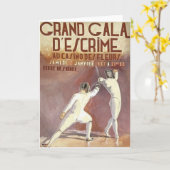 トーナメントのメッセージカードを囲うヴィンテージ1937年 カード (黄色い花)