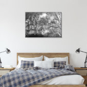 トーナメントの中世の騎士ブラックウィイト キャンバスプリント (インサイチュ (寝室))