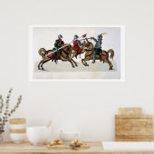 トーナメントの騎士3人、プレート「Aヒスト」 ポスター (キッチン)