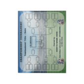 トーナメントブラケットブルドッグフランスのクォーターバック ノートパッド (回転)