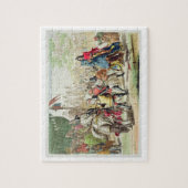 トーナメント、プレート1で徒歩で決闘している騎士 ジグソーパズル (縦)